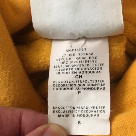 Champion Mustard Hoodie size small medium - Picture 13 of 13